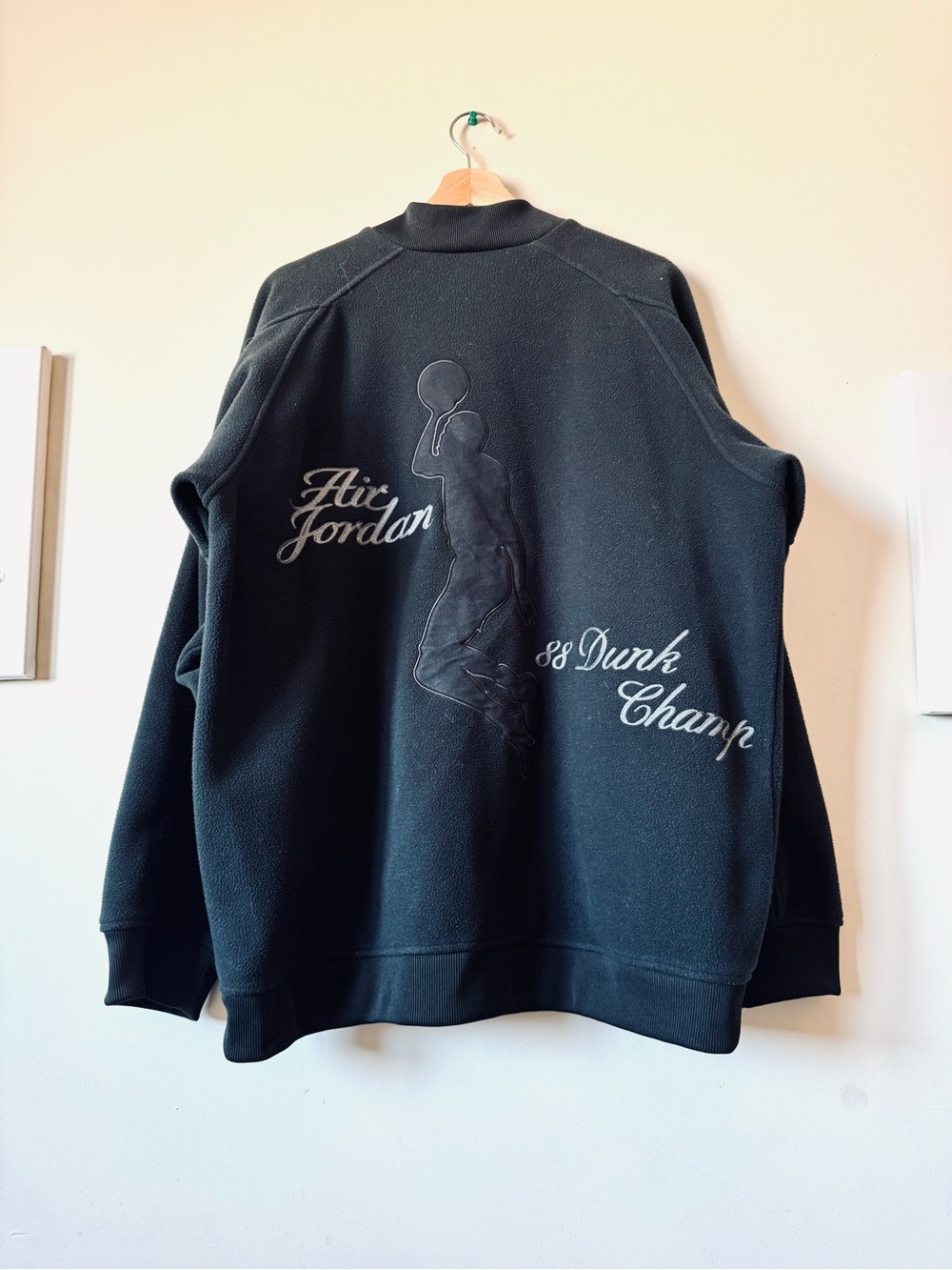 Vintage Jordan M Black Embroidered Air Jordan '88 Dunk Champ' Bomber Jacket